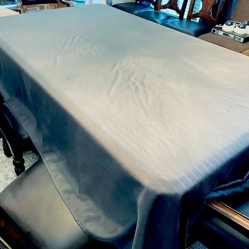 Olive Green Rectangular Fabric Tablecloth